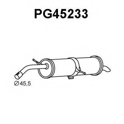 Глушитель выхлопных газов конечный PG45233 VENEPORTE