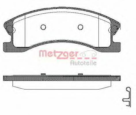 Комплект тормозных колодок 0973.02 METZGER