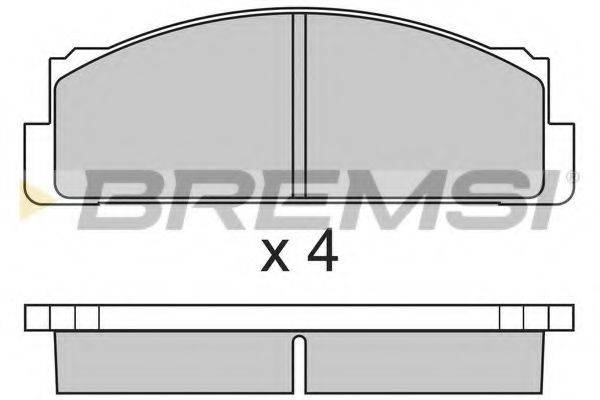 Комплект тормозных колодок, дисковый тормоз BP2004 BREMSI