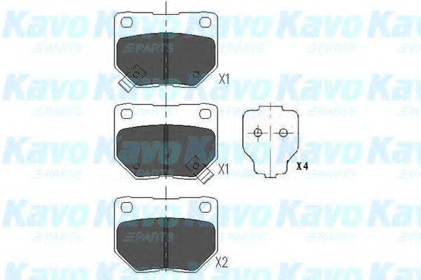 Комплект тормозных колодок, дисковый тормоз KBP-6545 KAVO PARTS