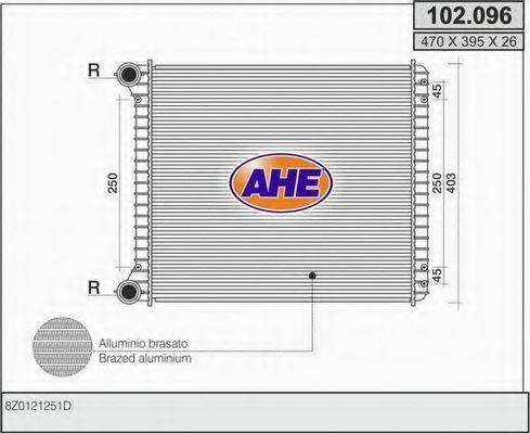 Радиатор, охлаждение двигателя 102.096 AHE