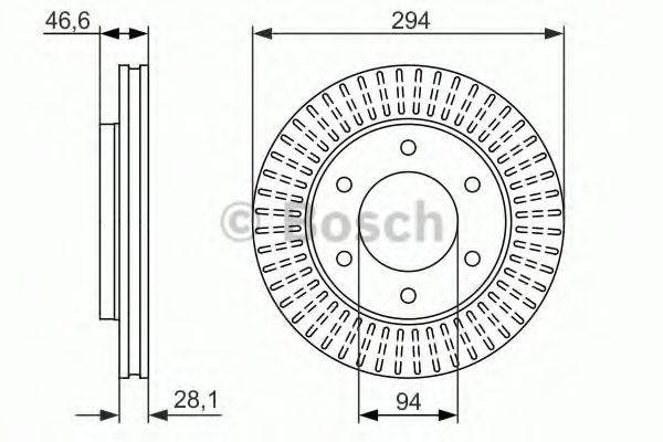 Тормозной диск 0 986 479 704 BOSCH