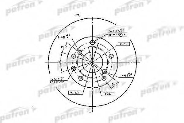 Тормозной диск PBD7092 PATRON