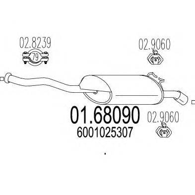 Глушитель выхлопных газов конечный 01.68090 MTS