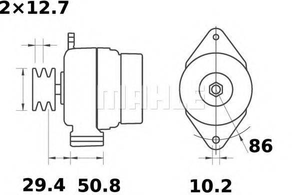 Генератор MG 83 MAHLE ORIGINAL