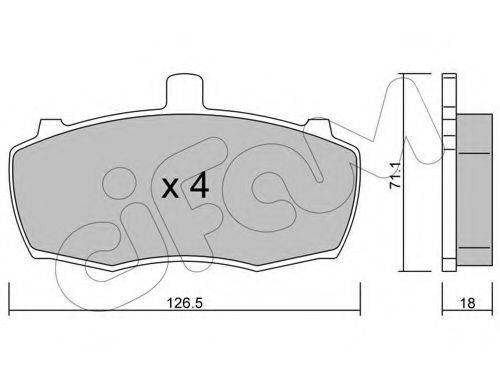 Комплект тормозных колодок, дисковый тормоз 822-692-0 CIFAM