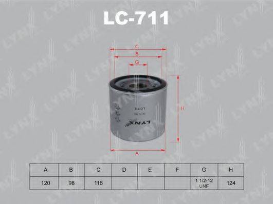 Фильтр масляный LC-711 LYNXauto