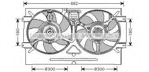 Вентилятор, охлаждение двигателя VW7518 PRASCO