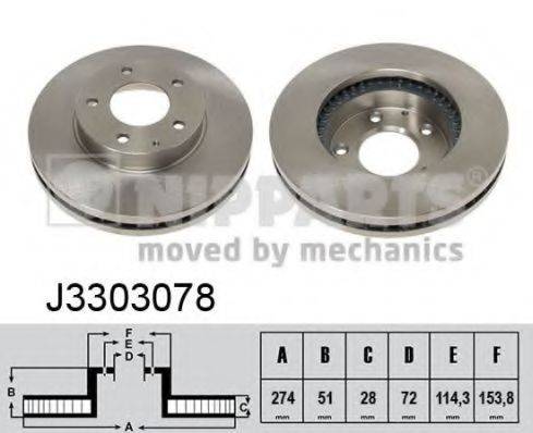 Тормозной диск J3303078 NIPPARTS