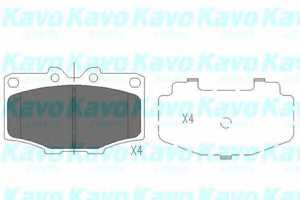 Комплект тормозных колодок, дисковый тормоз KBP-9028 KAVO PARTS
