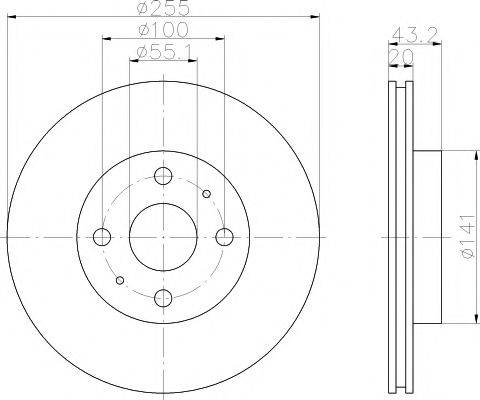 Тормозной диск MDC1394 MINTEX