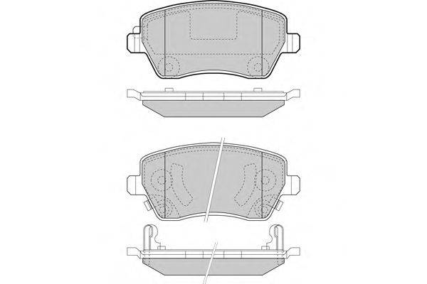 Комплект тормозных колодок, дисковый тормоз 12-1495 E.T.F.