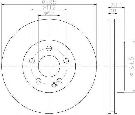 Тормозной диск 8DD 355 119-591 HELLA PAGID