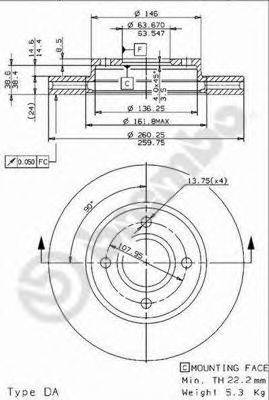 Тормозной диск BS 8095 BRECO