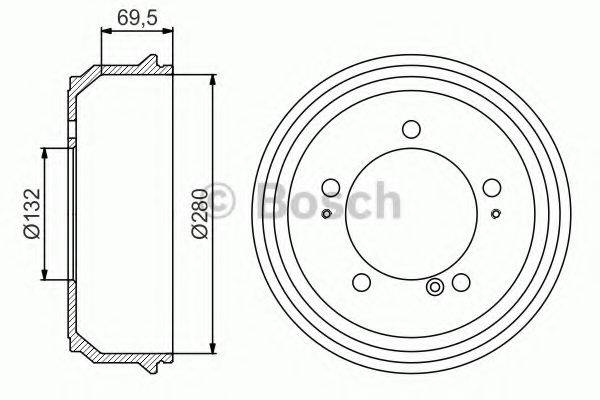 Тормозной барабан 0 986 477 169 BOSCH