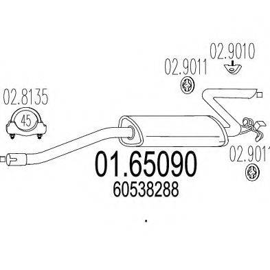 Глушитель выхлопных газов конечный 01.65090 MTS