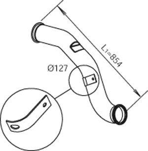 Труба выхлопного газа 21285 DINEX