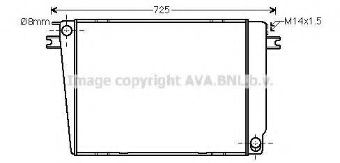 Радиатор, охлаждение двигателя BW2241 AVA QUALITY COOLING