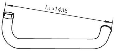 Труба выхлопного газа 22712 DINEX