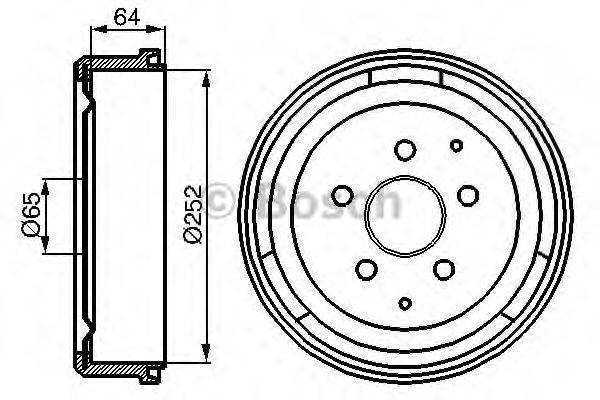 Тормозной барабан 0 986 477 033 BOSCH