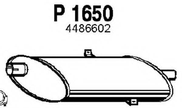 Средний глушитель выхлопных газов P1650 FENNO