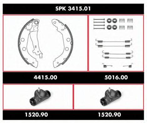 Комплект тормозов, барабанный тормозной механизм SPK 3415.01 REMSA