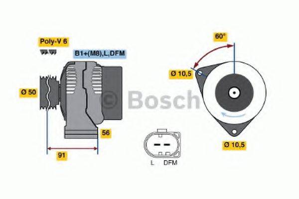 Генератор 0 986 047 610 BOSCH