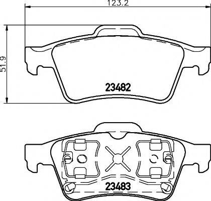 23482/16,0мм Тормозные колодки PAGID T1215 PAGID