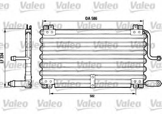 Конденсатор, кондиционер 816635 VALEO