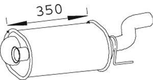 Глушитель выхлопных газов конечный 66309 DINEX