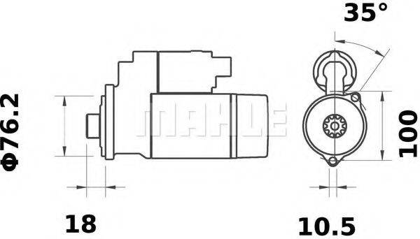 Стартер MS 116 MAHLE ORIGINAL