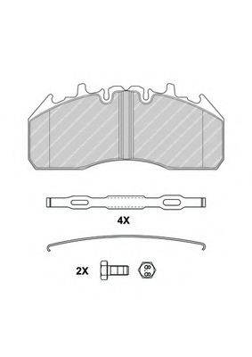 Комплект тормозных колодок, дисковый тормоз FCV4378BFE FERODO