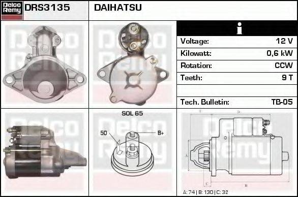 Стартер DRS3135 REMY