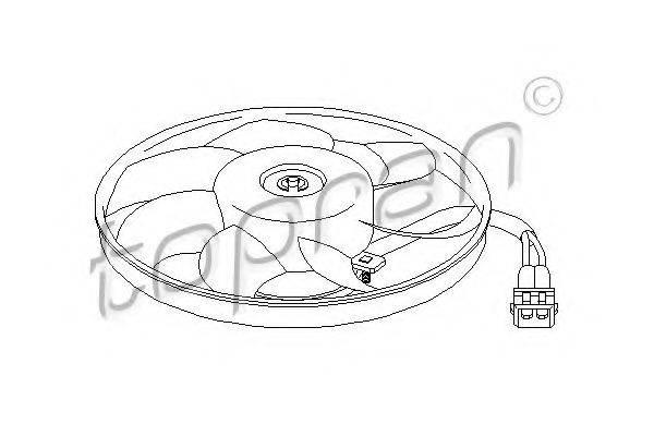 Вентилятор, охлаждение двигателя 111 438 TOPRAN