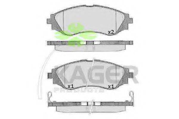 Комплект тормозных колодок 35-0134 KAGER