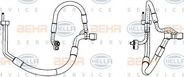 Трубопровод высокого / низкого давления, кондиционер 9GS 351 338-421 HELLA