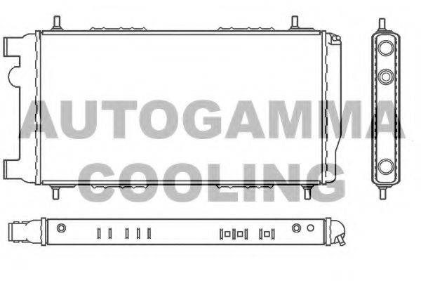 Радиатор, охлаждение двигателя 100073 AUTOGAMMA