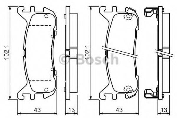 Комплект тормозных колодок, дисковый тормоз 0 986 494 341 BOSCH