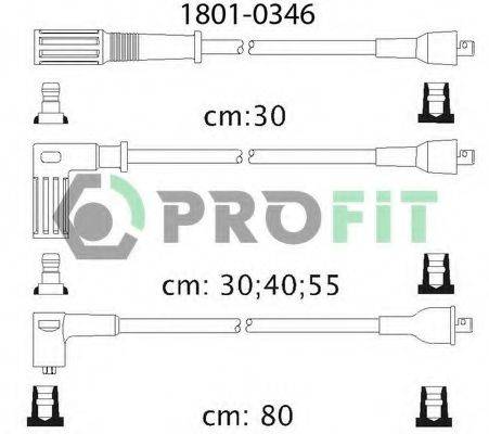 Комплект проводов зажигания 1801-0346 PROFIT