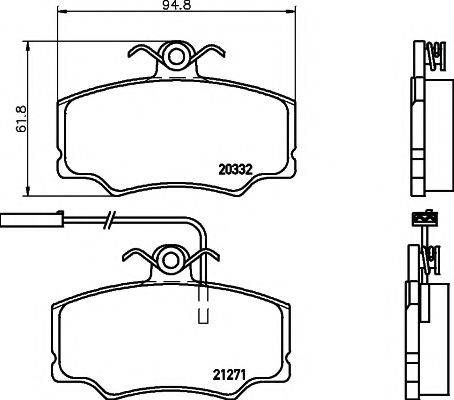 21271/17,0мм Тормозные колодки PAGID T5047 PAGID