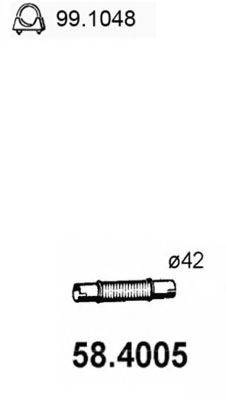 Труба выхлопного газа 58.4005 ASSO