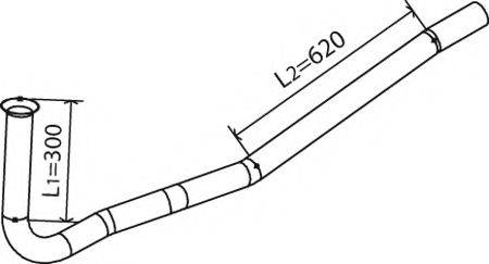 Труба выхлопного газа 28143 DINEX