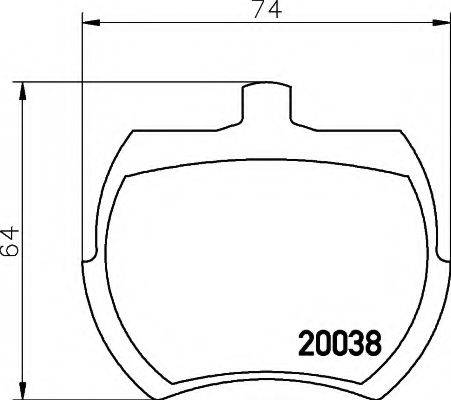 Комплект тормозных колодок, дисковый тормоз 8DB 355 007-081 HELLA