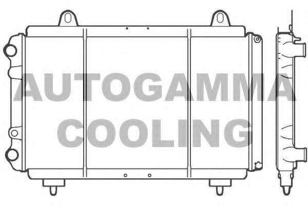 Радиатор, охлаждение двигателя 100035 AUTOGAMMA