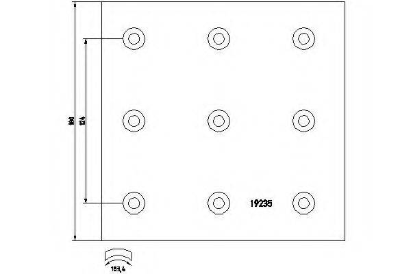 Колодка тормозной накладки 19235 TEXTAR