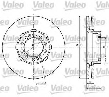 Тормозной диск 187050 VALEO