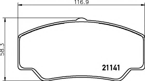 21141/18,0мм Тормозные колодки PAGID T0348 PAGID