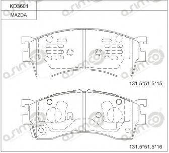 Комплект тормозных колодок KD3601 ASIMCO