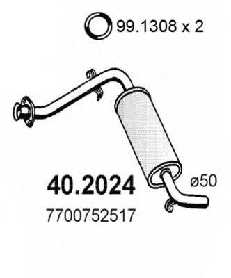 Предглушитель выхлопных газов 40.2024 ASSO