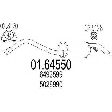 Глушитель выхлопных газов конечный 01.64550 MTS